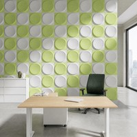Panneau acoustique en fibre de polyester, forme de lune 3D, panneau acoustique pour animaux de compagnie, panneau mural modulaire absorbant le son