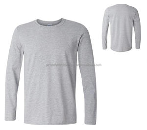 Nueva llegada de lujo 100% algodón cuello redondo Camiseta para hombres 180GSM sólido manga larga estilo Vintage Puff Technics Simple pantalla pesada - Product Image 1