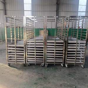 Vente en gros Supports pour bun Pan Chariots pour bun Pan Chariot pour bun Pan Rack Tray Trolley avec plateaux de service Chariot pour rack de refroidissement - Product Image 6
