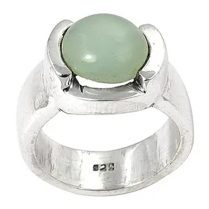 Women's 925 <b>Silver</b> Round Green Gemstone Cluster <b>Ring</b> 18K Rose Gold with Geometric <b>Statement</b> Design Daily Wear Fine Jewelry - Product Image 2