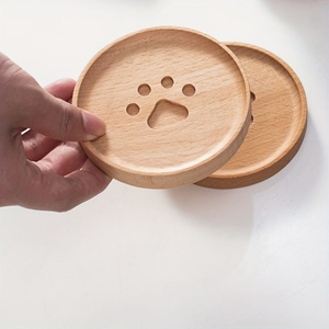 Sous-verre en bois artisanal résistant à la chaleur, écologique, en bois naturel, pour la protection de la table à café ou à thé - Product Image 1