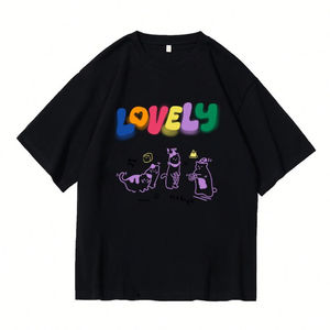 Camiseta de manga corta de gran tamaño DTF para hombre, 100% algodón, secado rápido, transpirable, de punto, estampado de logotipo personalizado, nuevo diseño, venta al por mayor - Product Image 6