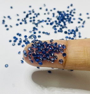 พลอยไพลินสีน้ำเงินธรรมชาติคุณภาพสูง ขนาด 1.5-2.5 มม. ทรงกลมเจียระไนแบบบริลเลียนท์ สีน้ำเงินรอยัล  ปรับขนาดแล้ว สำหรับทำสร้อยคอ - Product Image 3