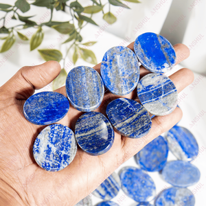 Pierres de méditation naturelles faites à la main en quartz et lapis-lazuli, écologiques, couleur bleue, pour la décoration, le massage et comme pierre de poche - Product Image 2