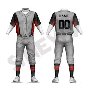Paquete de uniformes de béisbol y pantalones personalizados al por mayor con impresión por sublimación, conjunto completo en blanco para sóftbol y béisbol. - Product Image 2