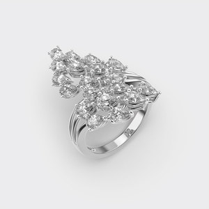 14Kt Jaune/Blanc/Or Rose Fantaisie Diamant Bague de Fiançailles Lab-Grown Poire Forme VS Clarté Incrustation Élégant Mode Bijoux Femmes - Product Image 4