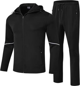 Sweat à capuche en polaire uni avec logo personnalisé pour hommes, survêtement de jogging de printemps avec fermeture éclair technique, de grande taille, pour le sport et l'exercice en hiver - Product Image 6