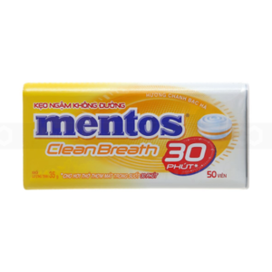 Venta al por mayor paquete a granel Mentoss CleanBreath 30 minutos limón menta goma de mascar 35g sin azúcar de larga duración gomas masticables al por mayor - Product Image 1