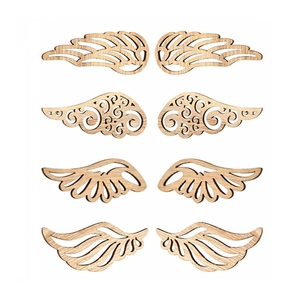 Decorazione in Legno a Forma di Ala d'Angelo, Pezzi di Legno Grezzi per Ornamenti, Etichette Fai-da-Te per Pittura, Decorazioni per Matrimoni e Pareti di Casa - Product Image 1