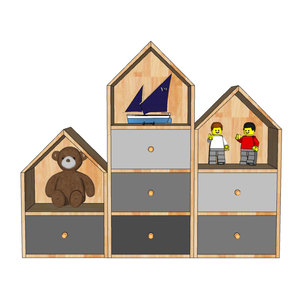 Modern Rubber Wood <b>Bookshelf</b> for Kids 100x25x120cm Safe for Kindergarten & School Use - Product Image 2