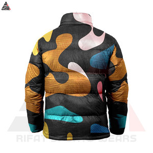 มีทุกสี รับสั่งทำ เสื้อแจ็คเก็ตบับเบิ้ลกันลมสำหรับผู้ชาย ฤดูหนาว พิมพ์ลายแบบซับลิเมชั่น ผ้าแคนวาส คุณภาพสูง - Product Image 6