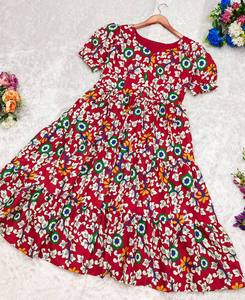 Ce magnifique maxi en coton doux réalisé avec le magnifique mélange d'impression Kalamkari - Product Image 1