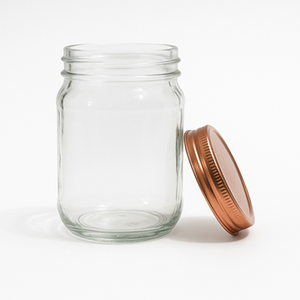 Tarro de vidrio Mason en relieve con tapa de metal almacenamiento hermético para uso doméstico perfecto para recetas de aperitivos - Product Image 6