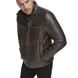 Chaqueta de Cuero Impermeable para Hombre de Invierno con Cuello Alto y Logotipo Frontal - Alta Calidad, Ecológica y Transpirable - Product Image 2