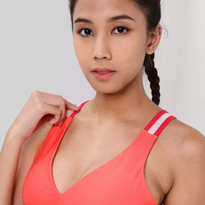 Sujetador Deportivo Acolchado Sin Costuras de Alta Calidad para Mujer Ronpex International, Tirantes Ajustables, Soporte Medio, Material de Spandex/Nylon - Product Image 5
