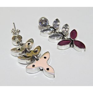 Pendiente de rubí de Plata de Ley 925, piedra preciosa de Zirconia cúbica facetada con regalo de corte princesa para niñas y mujeres - Product Image 4