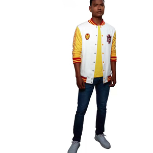 Custom Logo Wool Chenille Embroidery Varsity Letterman <b>Jackets</b> <b>Men</b> Vintage Blank <b>Long</b> Sleeve Varsity <b>Jacket</b> - Product Image 3