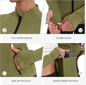 Chaquetas Ajustadas de Yoga para Mujer, Top con Mangas Abullonadas, Detalle Voluminoso en los Brazos, Silueta Distintiva, Estilo Femenino, Tendencia Exagerada - Product Image 3