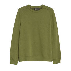 Pull-over à manches longues en coton pour hommes respirant 100% coton brodé et teint uni pour l'impression numérique d'hiver - Product Image 1