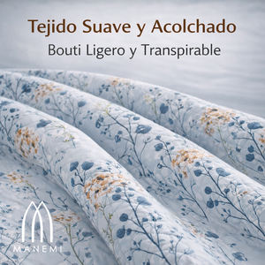 Ensemble de couette en polyester imprimé végétal de luxe, taille king, respirant, léger, couleur unie, toutes saisons - Product Image 3