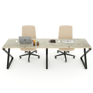 โต๊ะกลุ่มมินิมอลสำหรับ 2 คน ขนาด 240x60 ซม. ไม้อัดเคลือบเมลามีน ขา Xconcept HBXC037 - Product Image 3