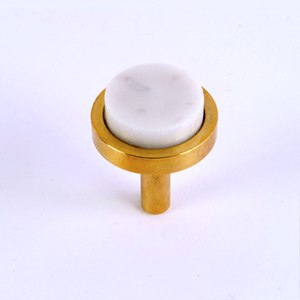Poignée de porte d'armoire incrustée de laiton blanc de marbre de granit parallèle avec taille de forme de couleur personnalisée fabriquée en Inde article - Product Image 6