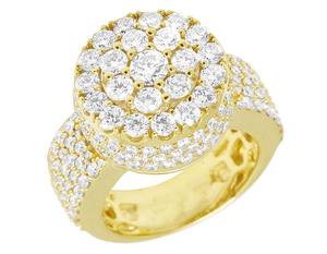 Custom Yellow Gold Plated Moissanite Diamond <b>Ring</b> for <b>Men</b> <b>Unique</b> S925 Sterling Silver Everyday <b>Ring</b> - Product Image 1