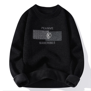 Chaud en gros oem logo conception personnalisée blanc simple pull hommes sweat personnalisé cou hommes sweats - Product Image 1