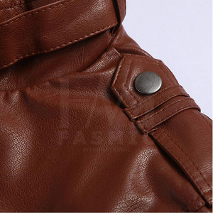 Best Selling Men's Cow Skin Leather Jacket <b>Stand</b> Collar High Street Style Waterproof Windproof Customizable for Winter Outdoor - Product Image 4