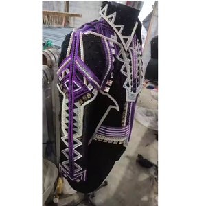 แจ็คเก็ตขี่ม้าสไตล์ตะวันตกสำหรับผู้หญิงเสื้อโค้ทสำหรับขี่ม้าดีไซน์คริสตัลเป็นประกายผ้ายืดพรีเมี่ยมสวมใส่สบายทนทาน - Product Image 3