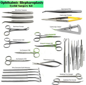Kit oftálmico Instrumentos quirúrgicos de blefaroplastia Micro Retractor de párpados Cirugía menor básica Instrumentos quirúrgicos de disección - Product Image 1