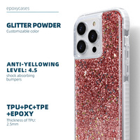 Étui de téléphone personnalisé coloré scintillant et tendance pour téléphone Android pour iPhone 15 14 Pro Max