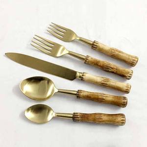 Bright Rose <b>Gold</b> Brass Handmade Colored Resin Handle Design <b>Cutlery</b> Tableware <b>Set</b> Royal Design <b>Cutlery</b> <b>Set</b> for Home - Product Image 3