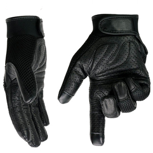 Guantes de carreras de motos Cafe Racer para hombre, ropa deportiva de moda para automóviles con cuero y material textil para montar en moto - Product Image 1