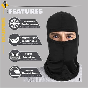 Listo para enviar 100% Poliéster A prueba de sol Estilo de personaje Esquí Pasamontañas Máscara facial para exteriores Invierno Ciclismo Correr Deportes - Product Image 3