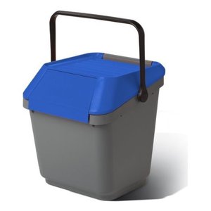 EASYMAX Cubo de Basura Azul (45 Litros) para Mattiussi Ecologia, Práctico y Elegante Contenedor de Reciclaje de 45 Litros - Product Image 1