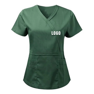 Uniforme médico unisex, proveedor de OEM y ODM, conjunto de uniformes médicos transpirables de algodón y poliéster - Product Image 5