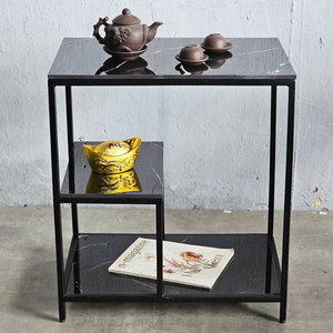 Modern Side <b>Table</b> with Stone Top and Iron Frame TV Stand for Living Room SST025 Home Furniture <b>Set</b> - Product Image 5