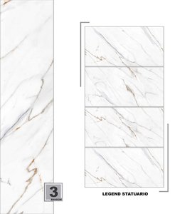 กระเบื้องพอร์ซเลนสีทองและสีขาวทองขัดเงาดีไซน์ใหม่ขนาด60x120 60x60 - Product Image 5