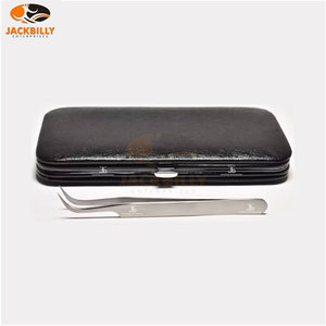 แหนบต่อขนตาแบบโค้งงอปริมาณสะดวกสบายแหนบต่อขนตาสแตนเลสสีชมพูเพิ่มวอลลุ่ม - Product Image 6