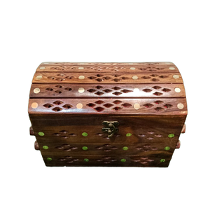 Hermoso joyero de madera tradicional con trabajo Jali, joyero de artesanía en madera de primera calidad, joyero de artesanía en madera - Product Image 4