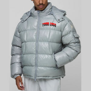 High Street Blouson d'aviateur d'hiver personnalisé pour hommes avec col montant Design à capuche en tissu peigné-Vente en gros de grande taille - Product Image 6