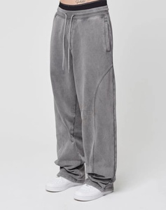 Pantalones Deportivos Unisex de Algodón Lavado, Corte Holgado, Estilo Urbano, Personalizables al por Mayor - Product Image 2