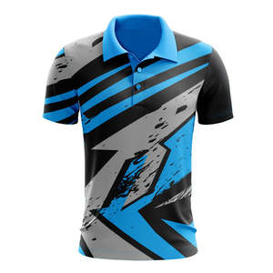 Camiseta de golf personalizada de 100% poliéster para hombre, camisetas de polo, camiseta bordada con patrón antiarrugas - Product Image 4