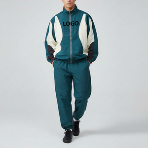 ชุดวอร์มกันลมผ้าฝ้าย 100% ลดราคาพิเศษ ชุดวอร์มผู้ชายแบบมีซิป ทรงหลวม แฟชั่น - Product Image 2