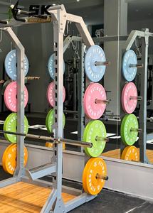 SK Fitness personnalisé Logo15/<span class=keywords><strong>20</strong></span>/25KG/LB ensembles usine directe pour Olympik <span class=keywords><strong>poids</strong></span> plaques 50mm couleur uréthane pare-chocs Tri-Grip formation - Product Image 4