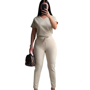 L'allaitement confortable en polyester gommage uniforme rayonne tissu tricoté vêtements de gommage d'hôpital - Product Image 5