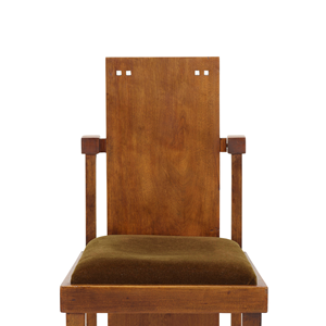 Solid <b>Wood</b> <b>Dining</b> <b>Chair</b> With Upholstered Polyester Seat Brown Finish For Cafe Restaurant Hotel Use - Product Image 5