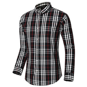 Top Trending Heavyweight Camisas de franela para hombres Forro de sarga 100% Algodón Manga larga Botón Up Scoop Bottom Insert Pocket Outwear - Product Image 4