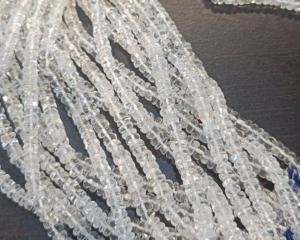 Handmade Crystal Quartz Gemstone Heishi Shape <b>Beads</b> Strands Gift for Her Jewelry Findings & Components - Product Image 4